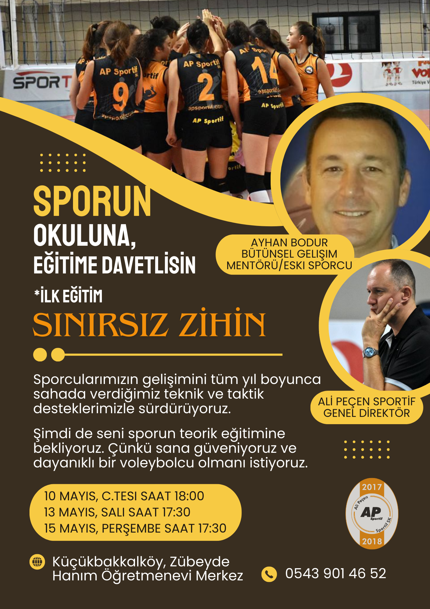 SPOR'UN OKULU'NDA DAYANIKLI SPORCU EĞİTİMLERİMİZ DEVAM EDİYOR.